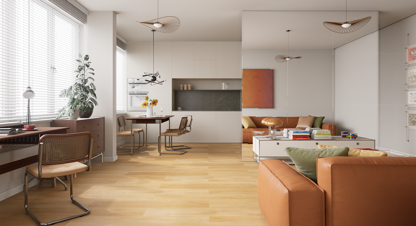 石晶地板鋪設效果